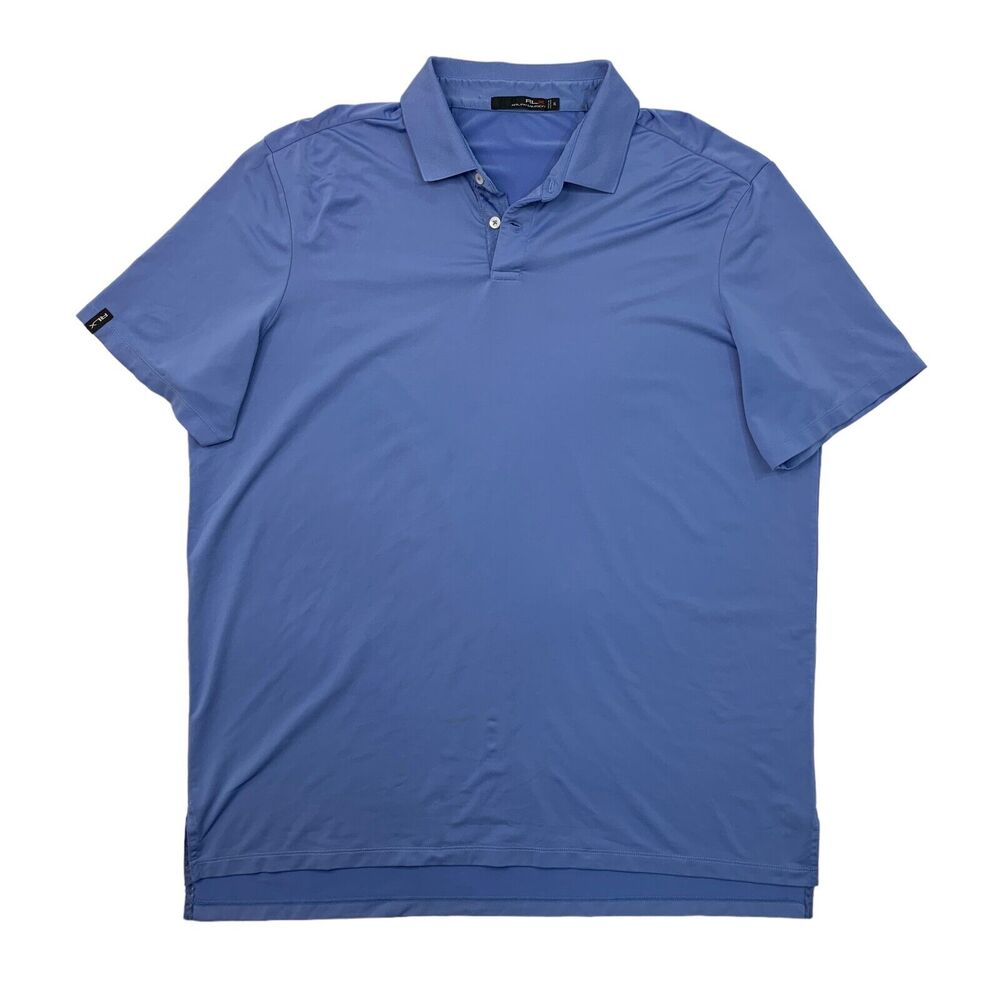 Ralph Lauren RLX Polo Shirt Mens XL Extra Large Blue Jay Short Sleeve Stretch